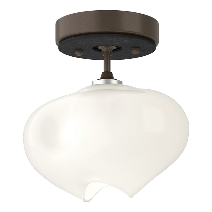 Ume 1-Light Semi-Flush in Bronze with Black Accent - 121372-SKT-05-10-FD0710 by Hubbardton Forge