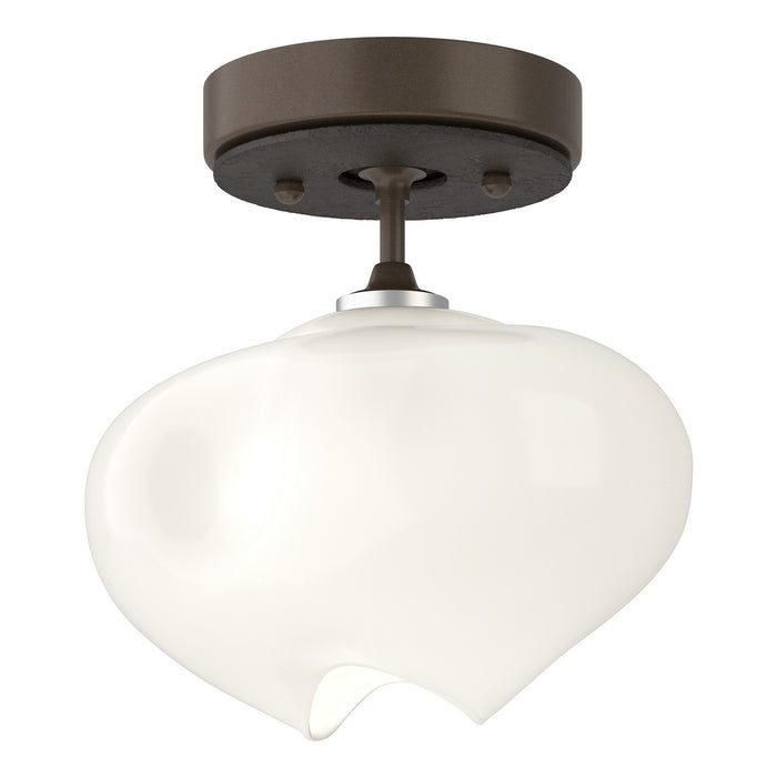 Ume 1-Light Semi-Flush in Bronze with Oil Rubbed Bronze Accent - 121372-SKT-05-14-FD0710 by Hubbardton Forge