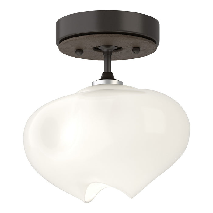 Ume 1-Light Semi-Flush in Oil Rubbed Bronze with Bronze Accent - 121372-SKT-14-05-FD0710 by Hubbardton Forge