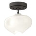 Ume 1-Light Semi-Flush in Natural Iron with Oil Rubbed Bronze Accent - 121372-SKT-20-14-FD0710 by Hubbardton Forge