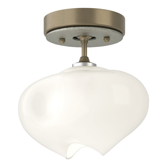 Ume 1-Light Semi-Flush in Soft Gold with Sterling Accent - 121372-SKT-84-85-FD0710 by Hubbardton Forge