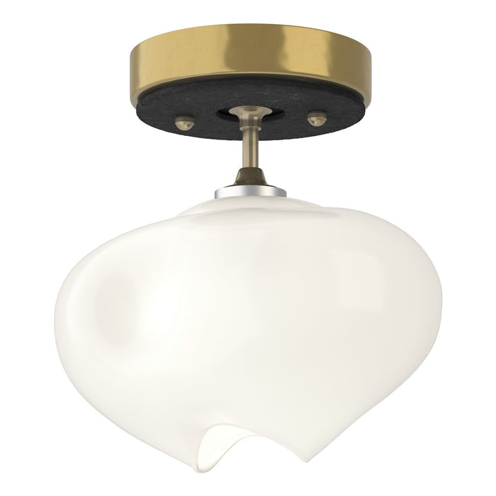 Ume 1-Light Semi-Flush in Modern Brass with Black Accent - 121372-SKT-86-10-FD0710 by Hubbardton Forge