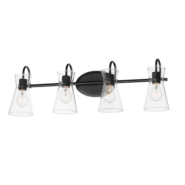 12484CLBK - Ava 4-Light Bath Vanity in Black by Maxim