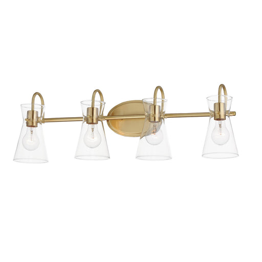 12484CLNAB- Ava 4-Light Bath Vanity in Natural Aged Brass by Maxim