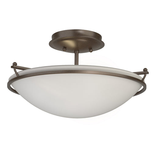 Plain Small Semi-Flush in Bronze - 124302-SKT-05-GG0047 by Hubbardton Forge