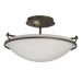 Plain Small Semi-Flush in Dark Smoke - 124302-SKT-07-GG0047 by Hubbardton Forge