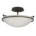 Plain Small Semi-Flush in Black - 124302-SKT-10-GG0047 by Hubbardton Forge