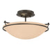 Plain Small Semi-Flush in Oil Rubbed Bronze - 124302-SKT-14-SS0047 by Hubbardton Forge