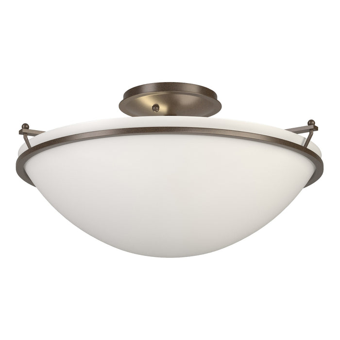 Plain Large Semi-Flush in Bronze - 124304-SKT-05-GG0053 by Hubbardton Forge