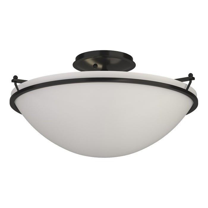 Plain Large Semi-Flush in Black - 124304-SKT-10-GG0053 by Hubbardton Forge