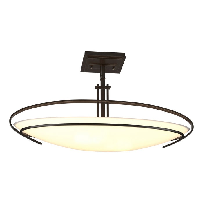 Mackintosh Semi-Flush in Oil Rubbed Bronze - 124341-SKT-14-GG0089 by Hubbardton Forge