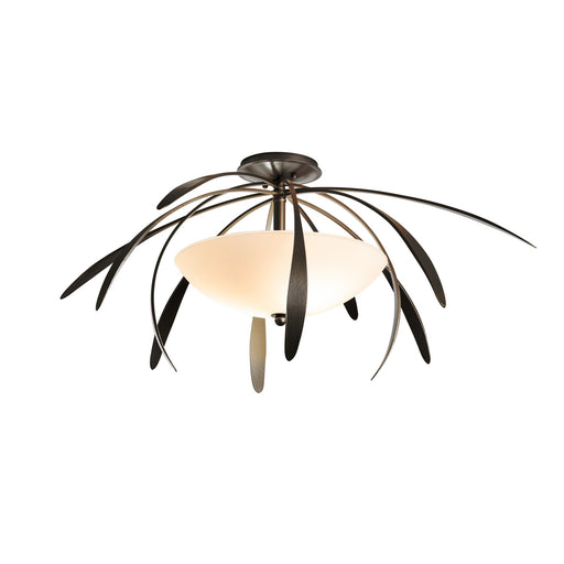 Dahlia Medium Semi-Flush in Oil Rubbed Bronze - 124352-SKT-14-GG0048 by Hubbardton Forge