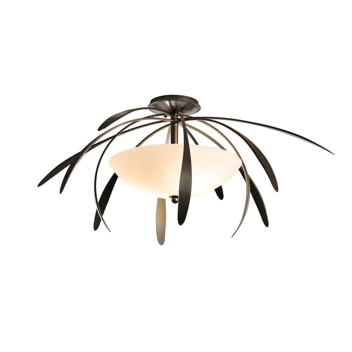 Dahlia Medium Semi-Flush in Oil Rubbed Bronze - 124352-SKT-14-GG0048 by Hubbardton Forge