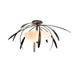 Dahlia Medium Semi-Flush in Oil Rubbed Bronze - 124352-SKT-14-GG0048 by Hubbardton Forge