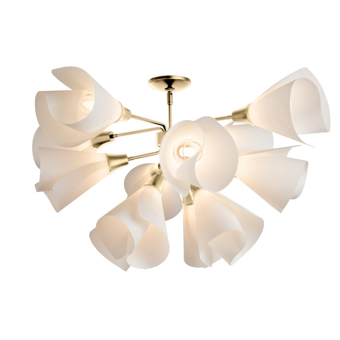 Mobius 12-Light Semi-Flush in Modern Brass - 124362-SKT-86-SH1987 by Hubbardton Forge