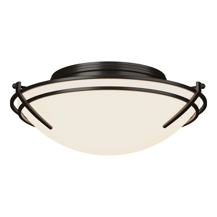 Presidio Tryne Flush Mount in Oil Rubbed Bronze - 124402-SKT-14-GG0098 by Hubbardton Forge