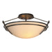 Presidio Tryne Small Semi-Flush in Oil Rubbed Bronze - 124412-SKT-14-SS0047 by Hubbardton Forge