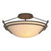 Presidio Tryne Small Semi-Flush in Natural Iron - 124412-SKT-20-SS0047 by Hubbardton Forge