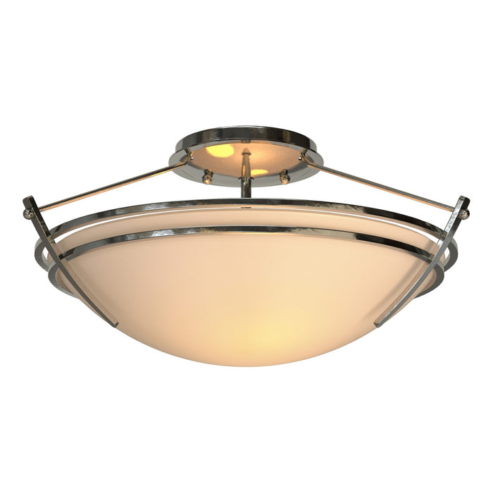 Presidio Tryne Small Semi-Flush in Sterling - 124412-SKT-85-SS0047 by Hubbardton Forge