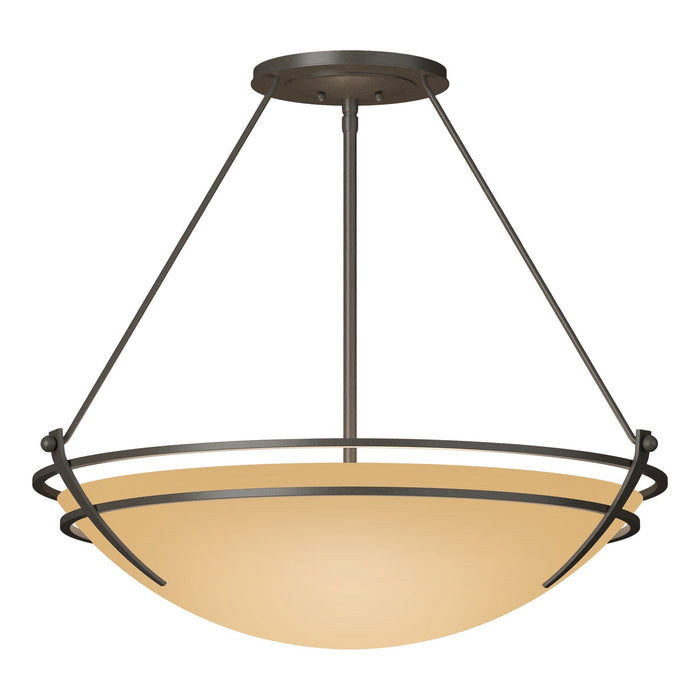 Presidio Tryne Large Semi-Flush in Dark Smoke - 124442-SKT-07-SS0054 by Hubbardton Forge