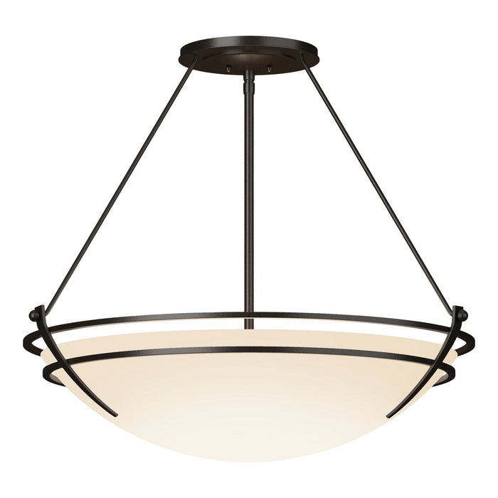 Presidio Tryne Large Semi-Flush in Oil Rubbed Bronze - 124442-SKT-14-GG0054 by Hubbardton Forge