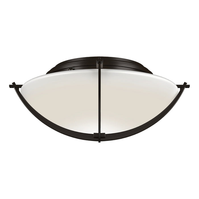 Compass Flush Mount in Oil Rubbed Bronze - 124550-SKT-14-GG0098 by Hubbardton Forge