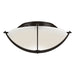 Compass Flush Mount in Oil Rubbed Bronze - 124550-SKT-14-GG0098 by Hubbardton Forge