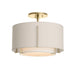 Exos Small Double Shade Semi-Flush in Modern Brass - 126501-SKT-86-SF1099-SE1590 by Hubbardton Forge