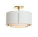 Exos Small Double Shade Semi-Flush in Modern Brass - 126501-SKT-86-SF1099-SF1590 by Hubbardton Forge