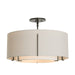 Exos Double Shade Semi-Flush in Oil Rubbed Bronze - 126503-SKT-14-SF1590-SE2290 by Hubbardton Forge