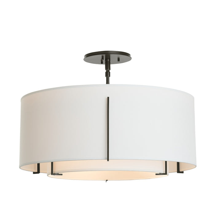 Exos Double Shade Semi-Flush in Oil Rubbed Bronze - 126503-SKT-14-SF1590-SF2290 by Hubbardton Forge