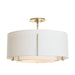 Exos Double Shade Semi-Flush in Modern Brass - 126503-SKT-86-SF1590-SF2290 by Hubbardton Forge