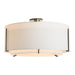 Exos Large Double Shade Semi-Flush in Oil Rubbed Bronze - 126505-SKT-14-SF2290-SF2899 by Hubbardton Forge