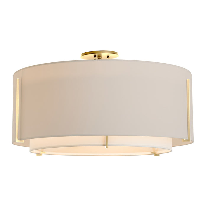 Exos Large Double Shade Semi-Flush in Modern Brass - 126505-SKT-86-SF2290-SE2899 by Hubbardton Forge