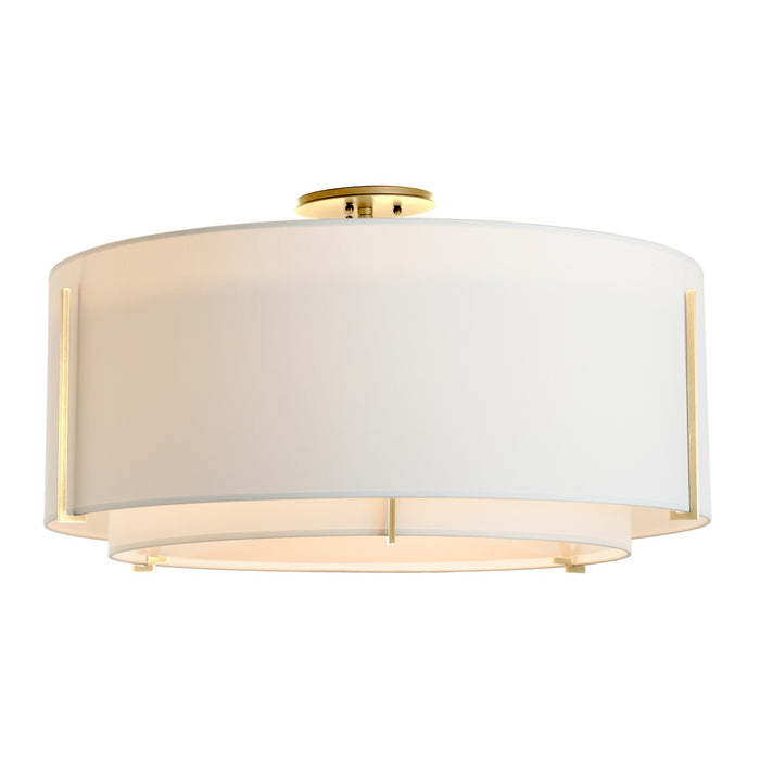 Exos Large Double Shade Semi-Flush in Modern Brass - 126505-SKT-86-SF2290-SF2899 by Hubbardton Forge