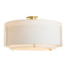 Exos Large Double Shade Semi-Flush in Modern Brass - 126505-SKT-86-SF2290-SF2899 by Hubbardton Forge