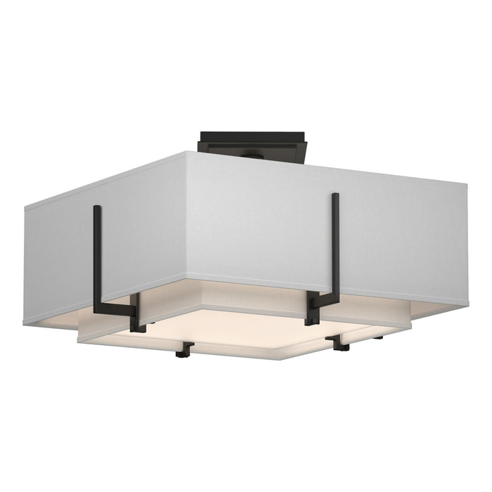 Exos Square Small Double Shade Semi-Flush in Black - 126507-SKT-10-SF1205-SF1605 by Hubbardton Forge