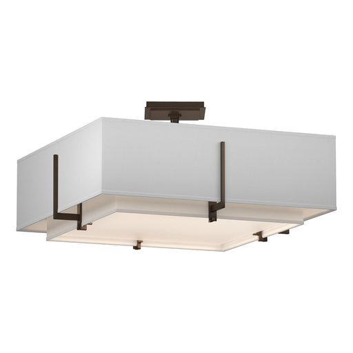 Exos Square Double Shade Semi-Flush in Bronze - 126510-SKT-05-SF1605-SF2012 by Hubbardton Forge