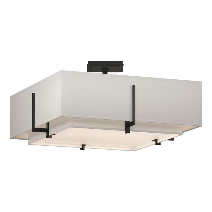 Exos Square Double Shade Semi-Flush in Black - 126510-SKT-10-SF1605-SE2012 by Hubbardton Forge