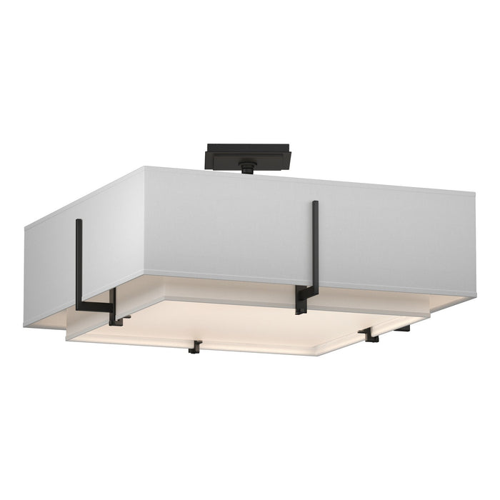 Exos Square Double Shade Semi-Flush in Black - 126510-SKT-10-SF1605-SF2012 by Hubbardton Forge