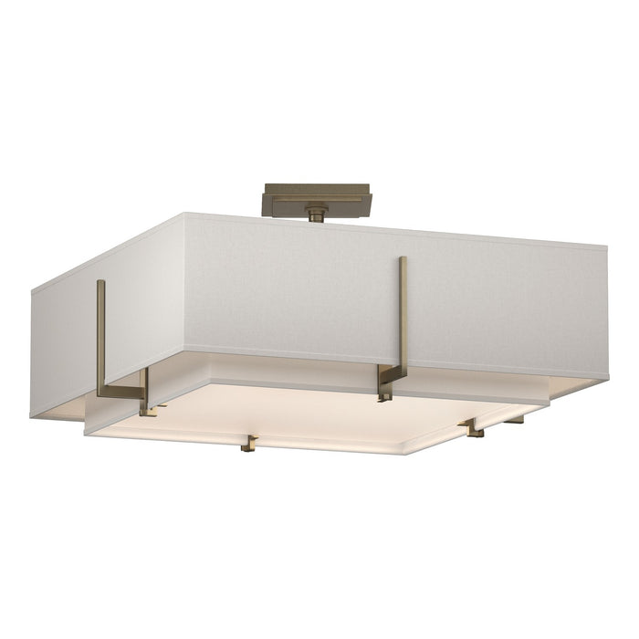 Exos Square Double Shade Semi-Flush in Soft Gold - 126510-SKT-84-SF1605-SE2012 by Hubbardton Forge