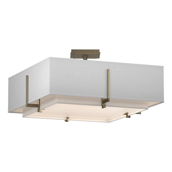 Exos Square Double Shade Semi-Flush in Soft Gold - 126510-SKT-84-SF1605-SF2012 by Hubbardton Forge