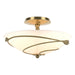 Forged Leaves Semi-Flush in Modern Brass - 126712-SKT-86-GG0048 by Hubbardton Forge