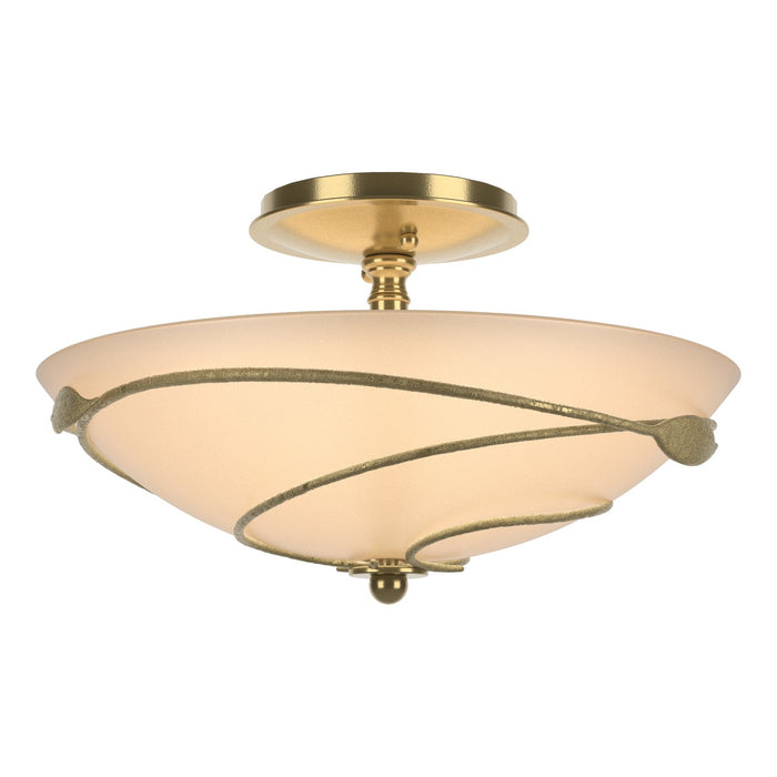 Forged Leaves Semi-Flush in Modern Brass - 126712-SKT-86-SS0048 by Hubbardton Forge