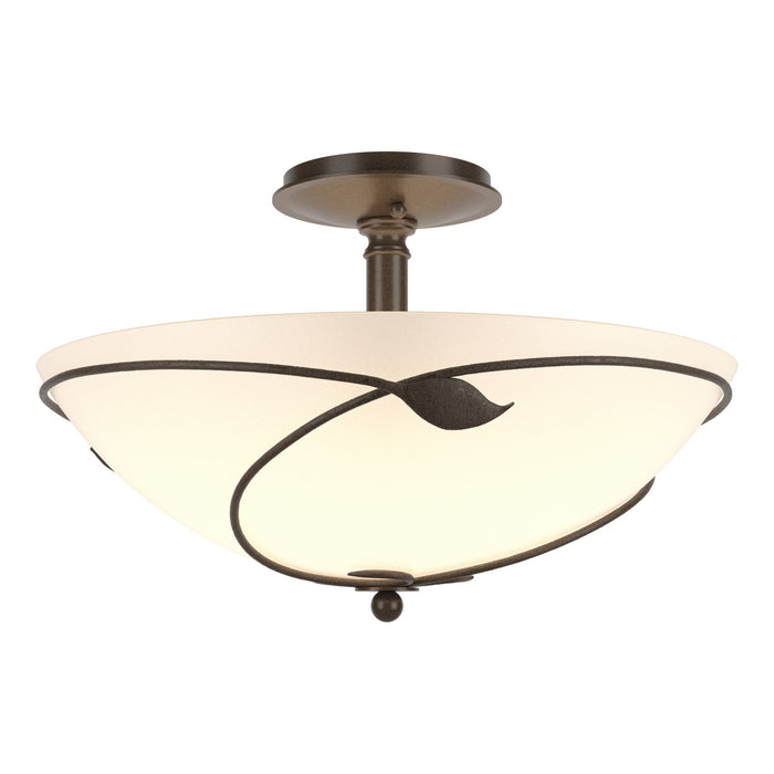 Forged Leaves Large Semi-Flush in Bronze - 126732-SKT-05-GG0052 by Hubbardton Forge