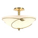 Forged Leaves Large Semi-Flush in Modern Brass - 126732-SKT-86-GG0052 by Hubbardton Forge