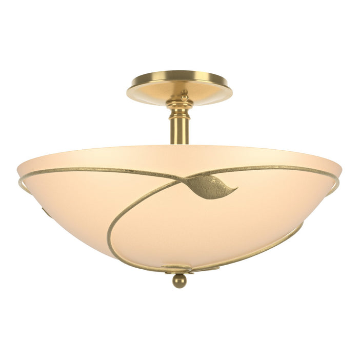 Forged Leaves Large Semi-Flush in Modern Brass - 126732-SKT-86-SS0052 by Hubbardton Forge