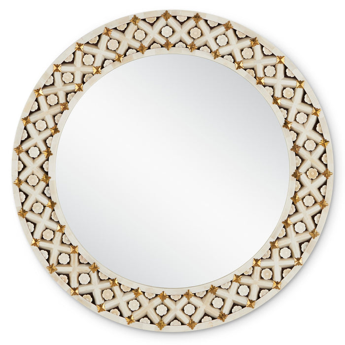 1000-0136 - Ellaria Mirror in Natural & Brass by Currey and Company