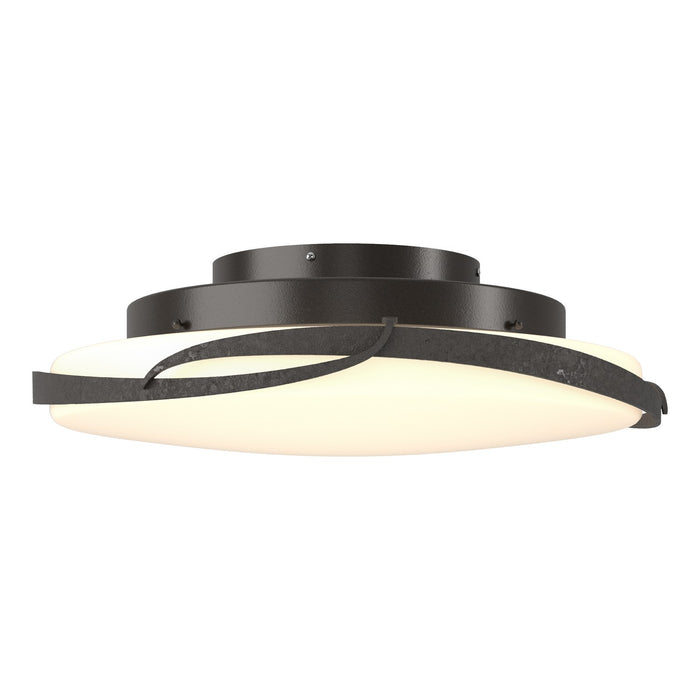 Flora LED Flush Mount in Oil Rubbed Bronze - 126742-LED-14-GG0437 by Hubbardton Forge