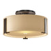 Impressions Semi-Flush in Bronze - 126753-SKT-05-GG0218 by Hubbardton Forge